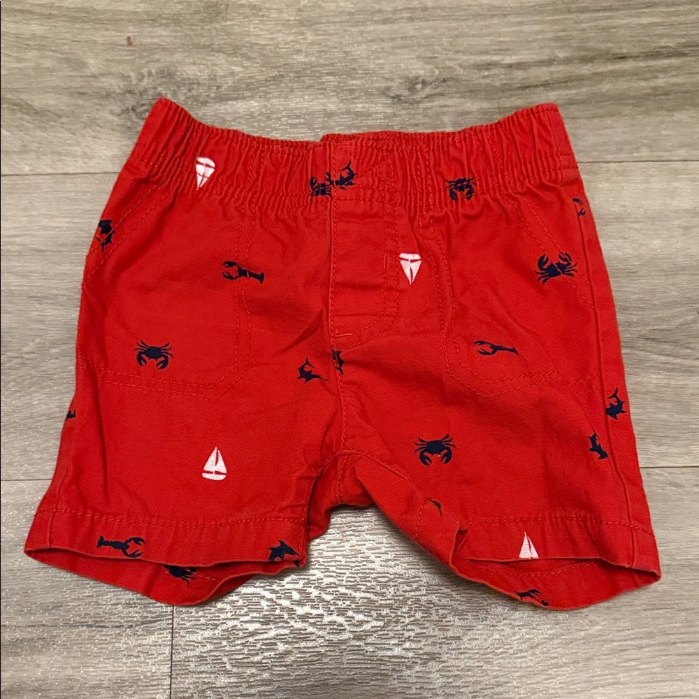 Carter's Red Kids Shorts with Nautical Print